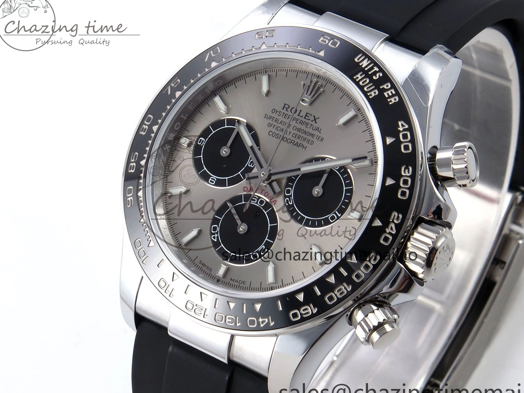 Strap V6（Gain 126519 SH4131 Edition Oysterflex Best 1:1 QF on Gray Daytona Weight） Black Dial 1228
